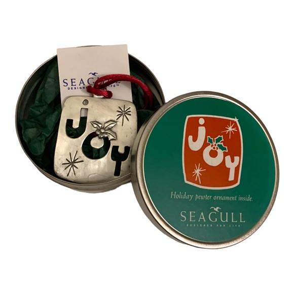 NWT Seagull Pewter Christmas Tree Ornaments Joy Wonder Faith Jolly Gift - Picture 5 of 11